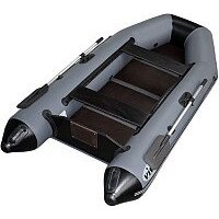 Моторная лодка Vivax Т280 с полом-книгой (без киля, серый/черный) — Chaika Market