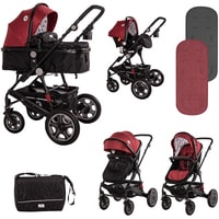 Lorelli Lora 2021 (2 в 1, luxe red elephants)