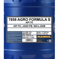 Mannol Agro Formula S 20л Image #2