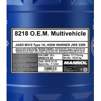 Mannol O.E.M. Multivehicle JWS 20л Image #2