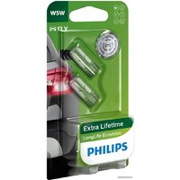 Philips W5W LongLife EcoVision 2шт