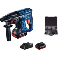 Bosch GBH 180-LI Professional 0615990M33 (с 2-мя АКБ 4 Ач, кейс, оснастка)