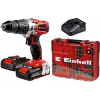 Einhell TE-CD 18/2 Li-i +64 4514221 (с 2-мя АКБ 2 Ач, набор оснастки, кейс)