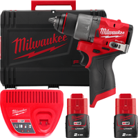 Milwaukee M12 FUEL M12FDD2-202X 4933479873 (с 2-мя АКБ 2 Ач, кейс) Image #1