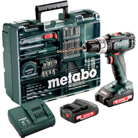 Metabo BS 18 L SET 602321870 (с 2-мя АКБ, набор оснастки, кейс)