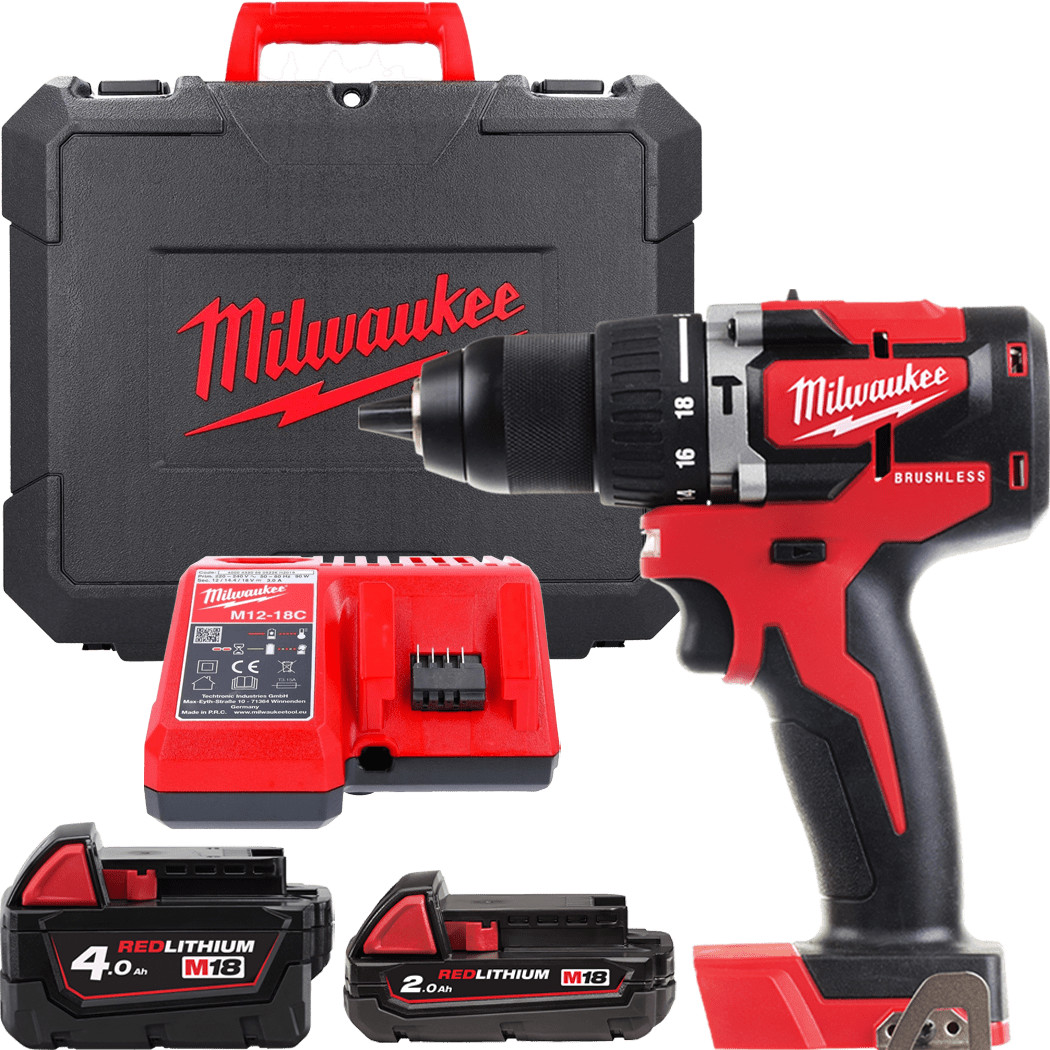 Milwaukee M18 M18CBLPD-422C 4933472116 (с 2-мя АКБ 4 Ач + 2 Ач, кейс) Image #1