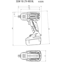 Metabo SSW 18 LTX 400 BL 602205650 (с 2-мя АКБ, кейс) Image #2