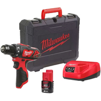 Milwaukee M12 BDD-201C 4933479439 (с 1-м АКБ, кейс) Image #1