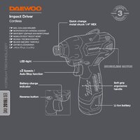 Daewoo Power DAX 2016Li Set (с 2-мя АКБ, сумка) Image #3