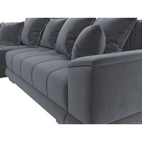 Лига диванов НордСтар левый 121110L (велюр серый/подушки велюр серый) Image #7