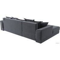 Лига диванов НордСтар левый 121110L (велюр серый/подушки велюр серый) Image #8