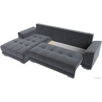 Лига диванов НордСтар левый 121110L (велюр серый/подушки велюр серый) Image #5