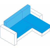 Сириус Лидер-3 с оттоманкой ППУ 260x165 (Eva 22 велюр синий) Image #8