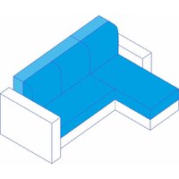 Сириус Лидер-3 с оттоманкой ППУ 260x165 (Eva 22 велюр синий) Image #7
