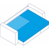 Сириус Лидер-3 с оттоманкой ППУ 260x165 (Eva 22 велюр синий) Image #9