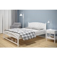 Кровать Князев Мебель Бали 160x200 БИ.160.200.Б (белый муар) — Chaika Market
