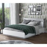 Кровать Интерлиния Quartz QZ-К160 (белый платинум/бетон) - Изображение №3 — Chaika Market