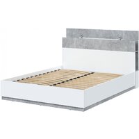 Кровать Интерлиния Quartz QZ-К160 (белый платинум/бетон) - Изображение №2 — Chaika Market