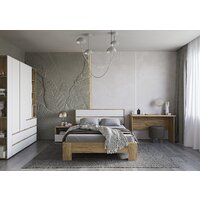 Кровать Стендмебель Хелен КР 02 140x200 (белый/дуб крафт золотой) - Изображение №3 — Chaika Market