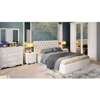 Кровать Трия Скарлет 140x200 (велюр бежевый) - Изображение №3 — Chaika Market