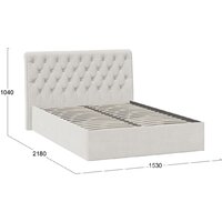 Кровать Трия Скарлет 140x200 (велюр бежевый) - Изображение №2 — Chaika Market