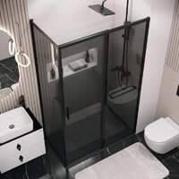 Grossman Style 100x80x195 120.K33.05.1080.21.10 (черный матовый/тонированное стекло) Image #10