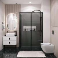 Grossman Style 100x80x195 120.K33.05.1080.21.10 (черный матовый/тонированное стекло) Image #8