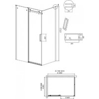 Grossman Classic 120x90x195 120.K33.04.1290.21.10 (черный матовый/тонированное стекло) Image #10