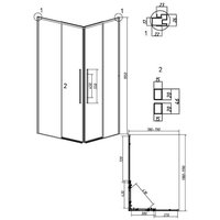 Grossman Galaxy 120x80x195 300.K33.01.1280.42.00 (графит сатин/прозрачное стекло) Image #11