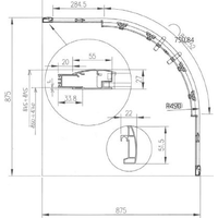 Ravak Blix XP2CP4 87x87 (хром/прозрачное) Image #2