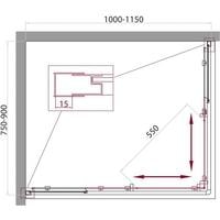 BelBagno UNIQUE-AH-2-100/115-75/90-P-Cr (рифленое стекло) Image #5