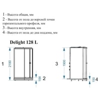 Domani-Spa Delight 128 120x80 R с гидромассажем (черный/тонированное) Image #2