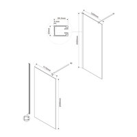 Vincea Walk-In VSW-1H120CLB (матовый черный/прозрачное) Image #3