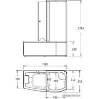 Gemy G8040 B R (с гидромассажем) Image #5