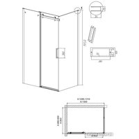 Grossman Classic 130x90x195 120.K33.04.1390.21.00 (черный матовый/прозрачное стекло) Image #19