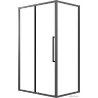 Grossman Cosmo 100x70x195 120.K33.02.1070.21.00 (черный матовый/прозрачное стекло)