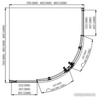 Aquatek 100x100 AQ ARI RO 10020CH (хром/прозрачное стекло) Image #11