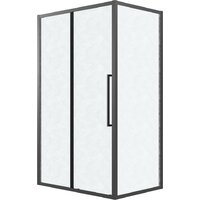 Grossman Cosmo 130x70x195 120.K33.02.1370.21.02 (черный матовый/стекло шиншилла)