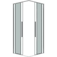 Grossman Galaxy 100x90x195 300.K33.01.1090.10.00 (хром/прозрачное стекло) Image #2