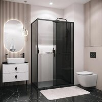 Grossman Style 120x90x195 120.K33.05.1290.21.10 (черный матовый/тонированное стекло) Image #9