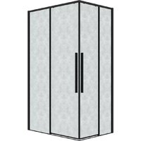 Grossman Galaxy 110х80х195 300.K33.01.11R80L.21.02 (черный матовый/стекло шиншилла)
