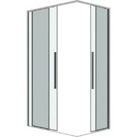 Grossman Galaxy 100x80x195 300.K33.01.1080.10.00 (хром/прозрачное стекло) Image #2