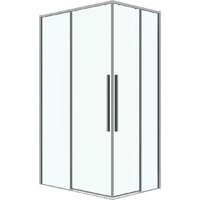 Grossman Galaxy 100x80x195 300.K33.01.1080.10.00 (хром/прозрачное стекло)