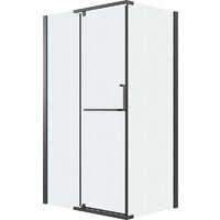 Grossman Pragma 100x90x195 120.K33.03.1090.21.02 (черный матовый/стекло шиншилла) Image #1