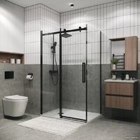 Grossman Classic 120x90x195 120.K33.04.1290.21.00 (черный матовый/прозрачное стекло) Image #6