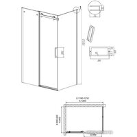 Grossman Classic 120x90x195 120.K33.04.1290.21.00 (черный матовый/прозрачное стекло) Image #19