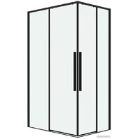 Grossman Galaxy 90x70x195 300.K33.01.9070.21.00 (черный матовый/прозрачное стекло)