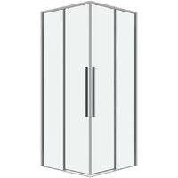 Grossman Galaxy 100x100x195 300.K33.01.1010.10.00 (хром/прозрачное стекло)