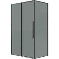 Grossman Galaxy 100x80x195 120.K33.01.1080.21.10 (черный матовый/тонированное стекло)