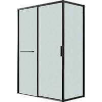 Grossman Style 130x80x195 120.K33.05.1380.21.02 (черный матовый/стекло шиншилла)